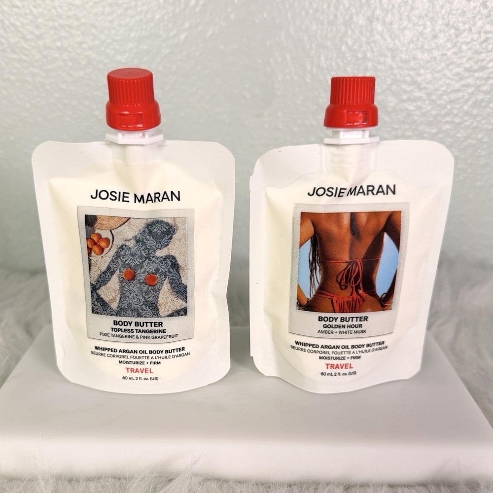Josie Maran Body Butter Minis 2pk Golden Hour & Topless Tangerine 2oz